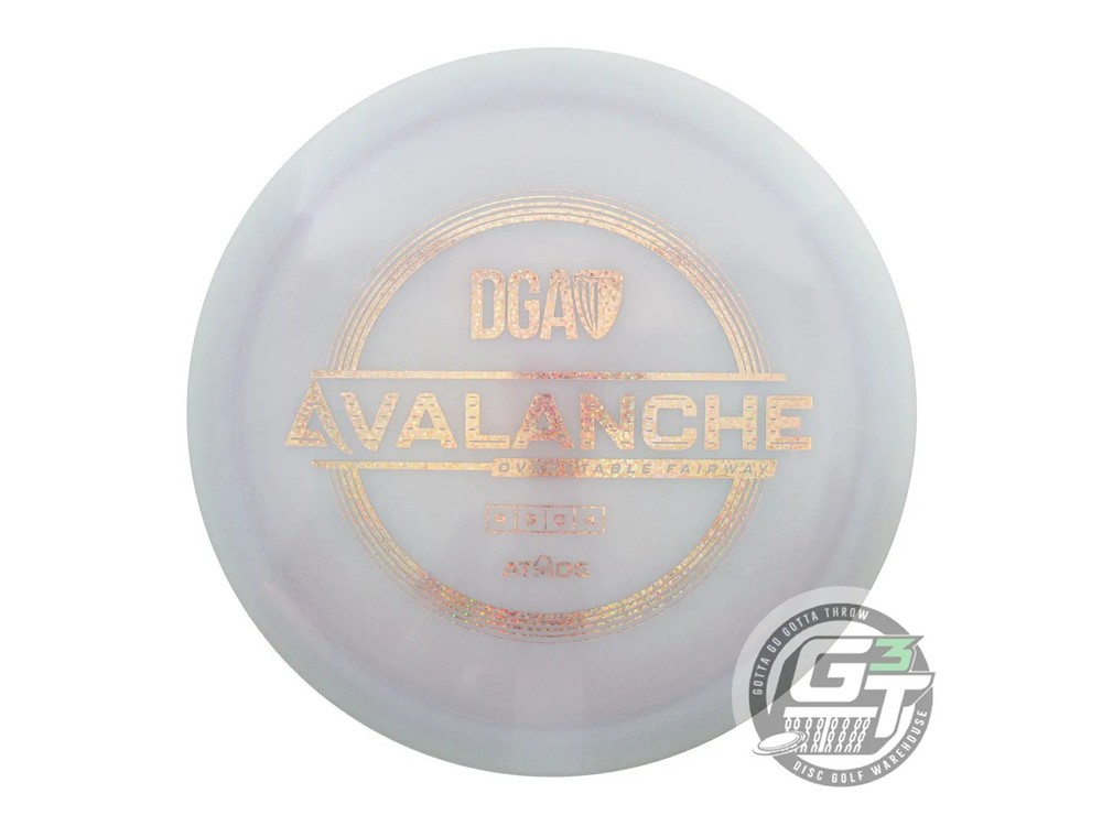 NEW DGA Atmos Avalanche 173-174g Smoke Gold Glitter Fairway Driver Golf Disc