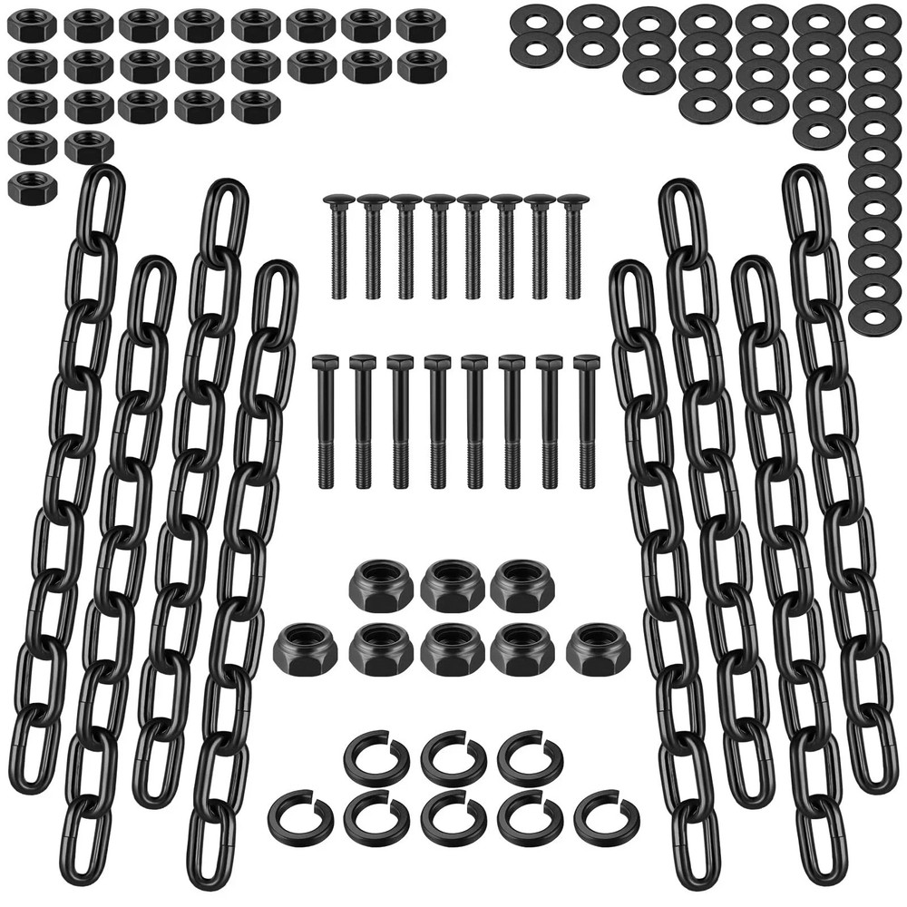 Blulu 8 Pack Ar500 Shooting Targets Target Hangers and Gong Black