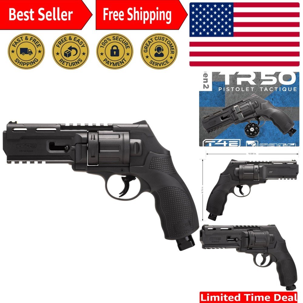 T4E TR50 Gen 2: .50 Caliber CO2 Paintball Training Pistol with Dual Magazines