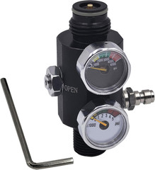 Adjustable Compressed Air Regulator Dual Gauge Pneumatic Air Valve Input 4500