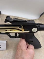 80lbs Self Cocking Hunting Pistol Crossbow No Arrows Black Metal Gold Body Cobra