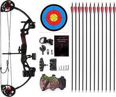 Youth Compound Bow Archery Set, 19”-28” Length, 15-29 lbs
