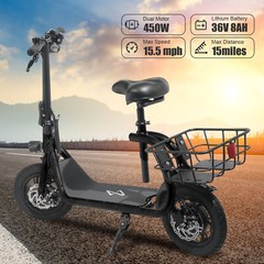 450W ELECTRIC SCOOTER FOLDING ADULT E-SCOOTER URBAN COMMUTER UL 2849 CERTIFIED