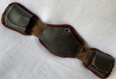22″ CORRECT CONNECT Pressure Relief Comfort Short Dressage Girth~BROWN w/PADS