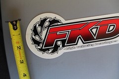 FKD Skateboard Bearings Fast Clear Black Red Z84D Vintage Skateboarding STICKER