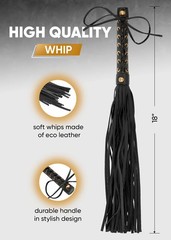 Horse Riding Crop Whip Training Equestrian Faux Leather 18 Inches Black