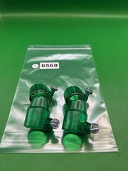 Pair of 2 Green Paintball Right Feed Elbows