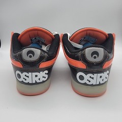 RARE Vintage Osiris NYC 83 Low Shoes Men’s 12 Black Orange Patent Y2K Chunky NEW