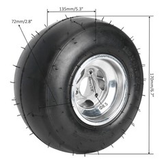 5″ Racing Go Kart Wheels Tire Rim Spindle Hub 11X7.10-5 10X4.50-5 Drift Trike
