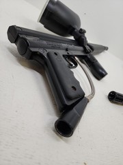 Tippmann Model 98 Custom Paintball Gun Marker Bundle. Flatline Barrel Mask Vest