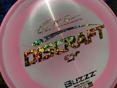 5X McBeth (OOP) ESP Buzzz-Swirly Purple & Green w Gold Holographic Hearts Foil