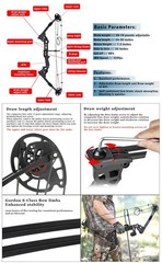 Compound Bow Kit,Hunting&Target,Limb Made in USA,Draw Weight 20-70lbs Adjusta…