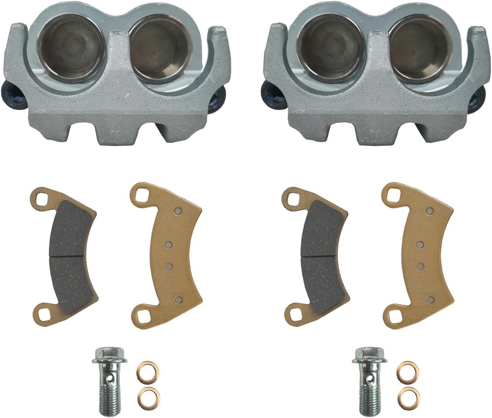 Rear Left & Right Brake Caliper Set with Pads Compatible Polaris RZR…
