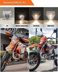 Dirt Bike Headlight Kit,Pit Bike Headlight,Universal Normal (XWLIGA) black