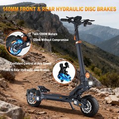 RUITOO T2 MASTER Electric Scooter for Adults, 35MPH 40 Miles Range, Commuter LED