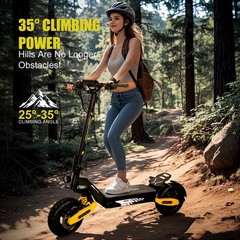 Off-road Electric Scooter for Adult 1200W 30MPH 25Miles Foldable Fast E-Scooter