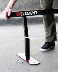 Element Skateboard Grind Rail Flat Bar Obstacle – 6ft Long, Adjustable Height