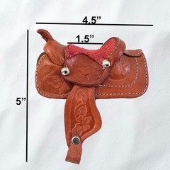 Vtg Lot of 5 Miniature Horse Saddles Cowboy Genuine Leather Cowgirl Mini Small B