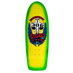 Dogtown Skateboard Deck Bull Dog OG 70s Classic Yellow/Green 10″ x 29.622″
