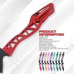 25» Archery Recurve Bow Riser ILF Aluminum Alloy Takedown Right Handle Shooting