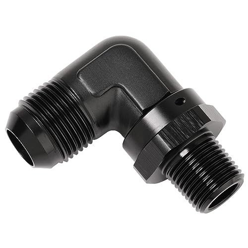 12AN Male Flare to 1/2 NPT Pipe Swivel 90 Degree 12AN to 1/2 NPT, 90 Degree