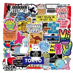 Lots of 200 Random Vinyl Laptop Skateboard Stickers Luggage Decals Dope Sticker