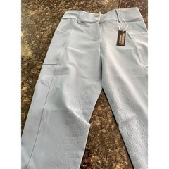Free Ride Equestrian periwinkle High Waist Full Seat Silicone Grip Breeches NWT