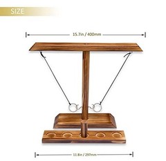 Ring Toss Games for Adults, Indoor Outdoor Large Size- 15.7″ X 13″Light Brown