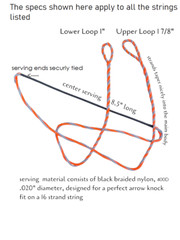 Flemish Twist Bowstring B55 PICK YOUR STRING COLOR & LENGTH / SALE! SALE! $10