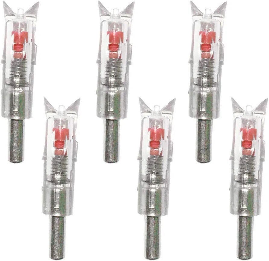 6/12Pcs 7.62mm Crossbow Arrow Lighted Nocks Fits Bolts Size 297-302 I.D Crossbow