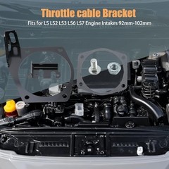 Throttle Cable Bracket 4-Bolt for 92MM-102MM Intakes Replacement for LS LS2