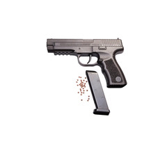 Crosman PSM45 Spring-Powered Single Shot BB Air Pistol, Polymer Frame, Black