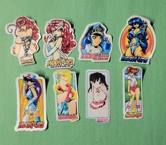 (34) Hook-ups Inspired Girls Vinyl Laminated Die-cut Sk8 Surf Skate Set Of 34