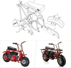 Foot Pegs Footrest Bracket for Coleman BT200X CT200U CT100u 196cc Baja Mini Bike