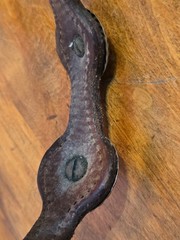 Vintage Horse Western Headstall With Silver Concho marked Alpaca Mexico