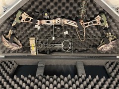 Bear Charge Left Handed Compound Bow With Airport Security Lockable Hard Case