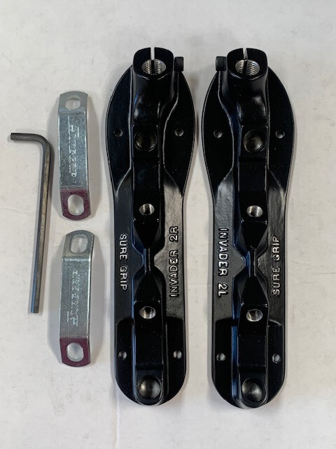 New NOS Sure Grip Invader 45 degree Black roller skate plates size 5 – one pair
