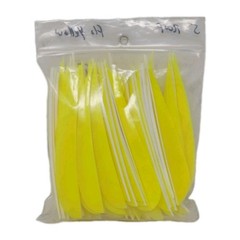 97 Count Archery Arrow Feathers 5″ Right Wing: Parabolic Fluorescent Yellow