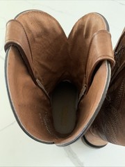 Men’s US 8M Dan Post Ka Python Print Leather Brown Western Cowboy Boots Preowned