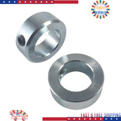 1″ Bore Solid Steel Zinc Plated Shaft Collars Set Screw Style (2PCS) NEW