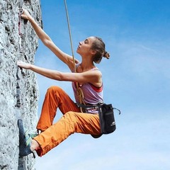 Black Oxford Cloth Chalk Bag for Rock Climbing, Waterproof & Leak-Proof Stora…