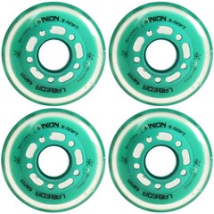 Labeda Roller Hockey Wheels Union 4-Pack Teal 68mm X-Soft