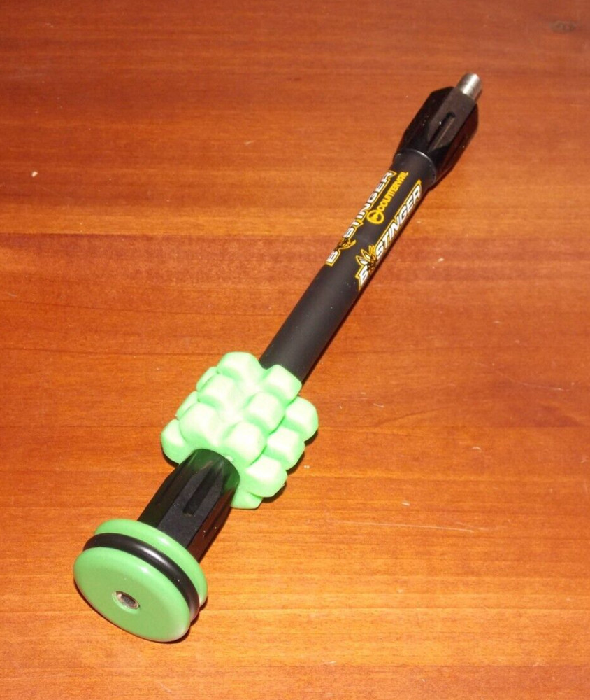 Bee Stinger MicroHex 8″ Stabilizer in Matte Black w/Green – B Stinger