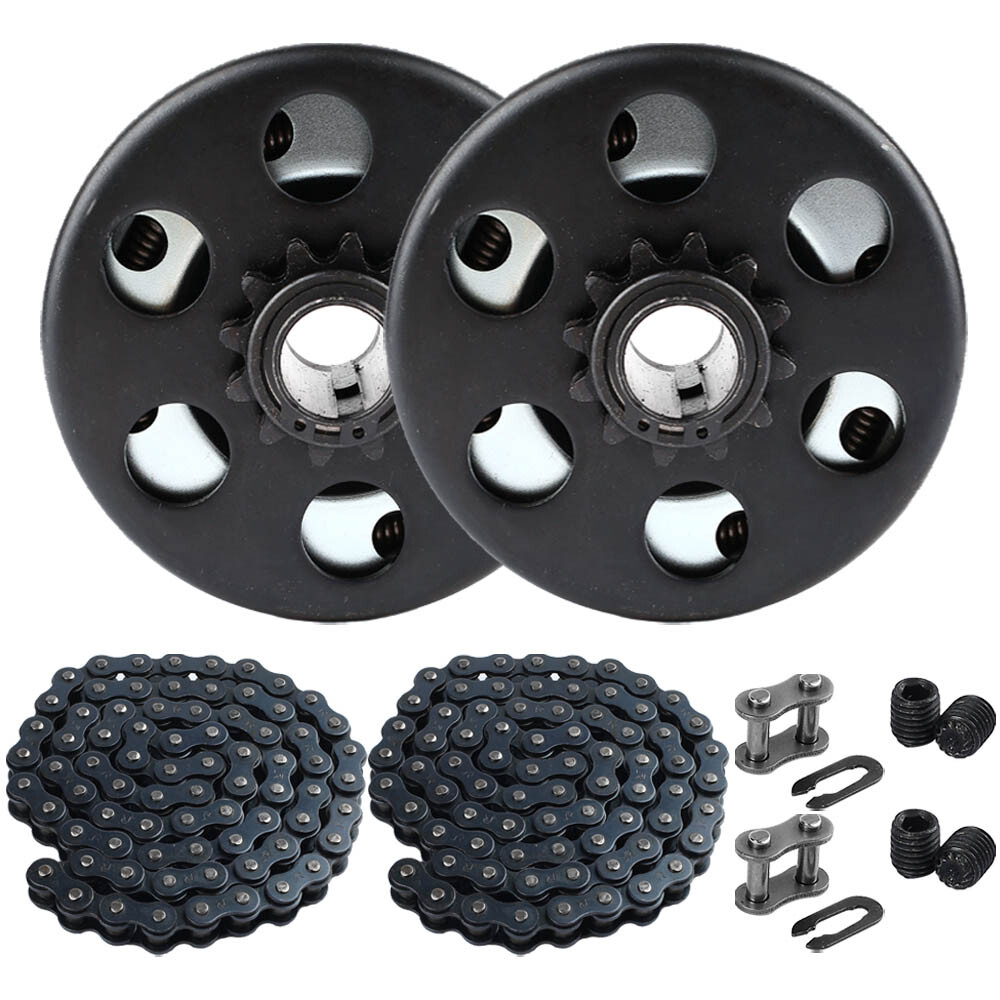 2PACK Centrifugal Clutch 3/4 Bore 12T Tooth with #35 Chain for Mini Bike Go Kart