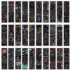 12Pcs Random Colorful Inspirational Quote Cartoon Graffiti Reading Bookmarks