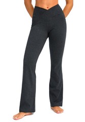 G Gradual Womens Flare Leggings Crossover Yoga Pants 29/30.5/32 High Waist Bell