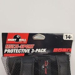 Eight Ball, Multi-sport pritective 3 pack, NEW, ages 14+, Knee, elbow, wrist
