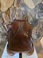 18″ Schleese Link I Havana Brown Monoflap Dressage Saddle X- Wide Tree