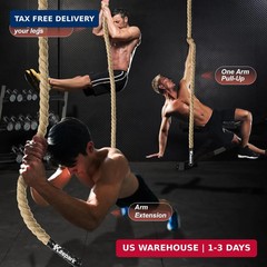 Climbing Rope Gym Exercise Ropes – 1.5 Inch Diameter 10FT 15FT 20FT 25FT 30FT 35