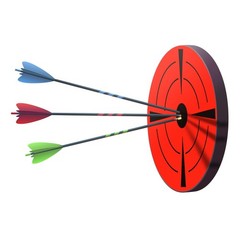 Hybsk Target Pasters 4 Inch Round Adhesive Shooting 4 inch, Fluorescent Red